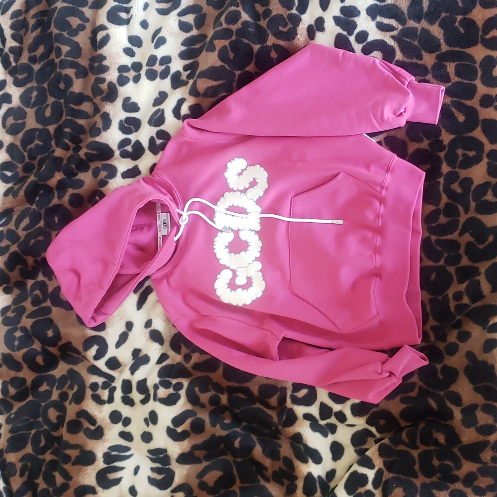 bnwot ***GCDS Fuschia Care Bears print hoodie***